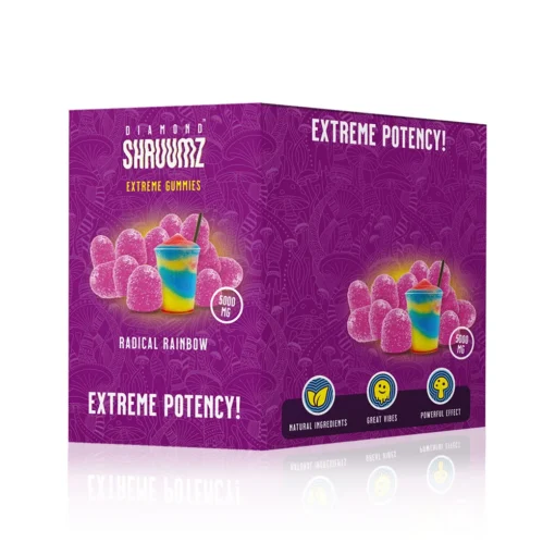 Buy Diamond Shruumz Gummies Radical Rainbow – Mega Dose