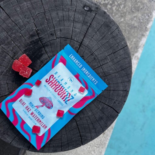 Buy Diamond Shruumz Gummies Blue Raz Watermelon