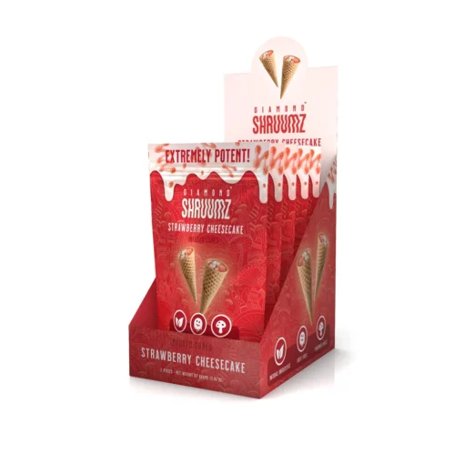 Buy Diamond Shruumz Cones Strawberry Cheesecake 10 pieces