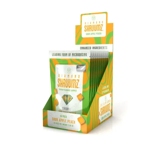 Buy Diamond Shruumz Gummies Sour Apple Peach – Micro Dose 150 pieces
