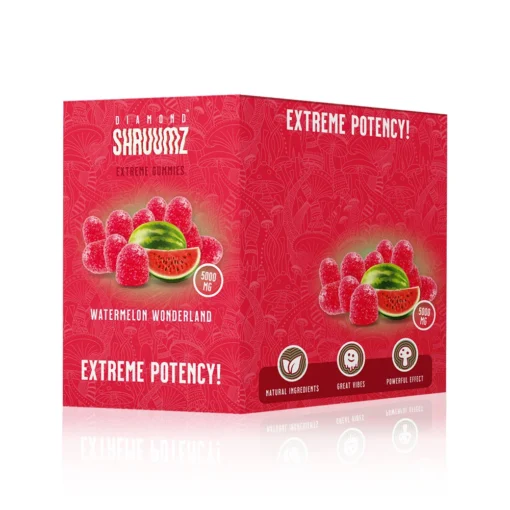Buy Diamond Shruumz Gummies Watermelon Wonderland – Mega Dose 1000 MG each 50 pieces